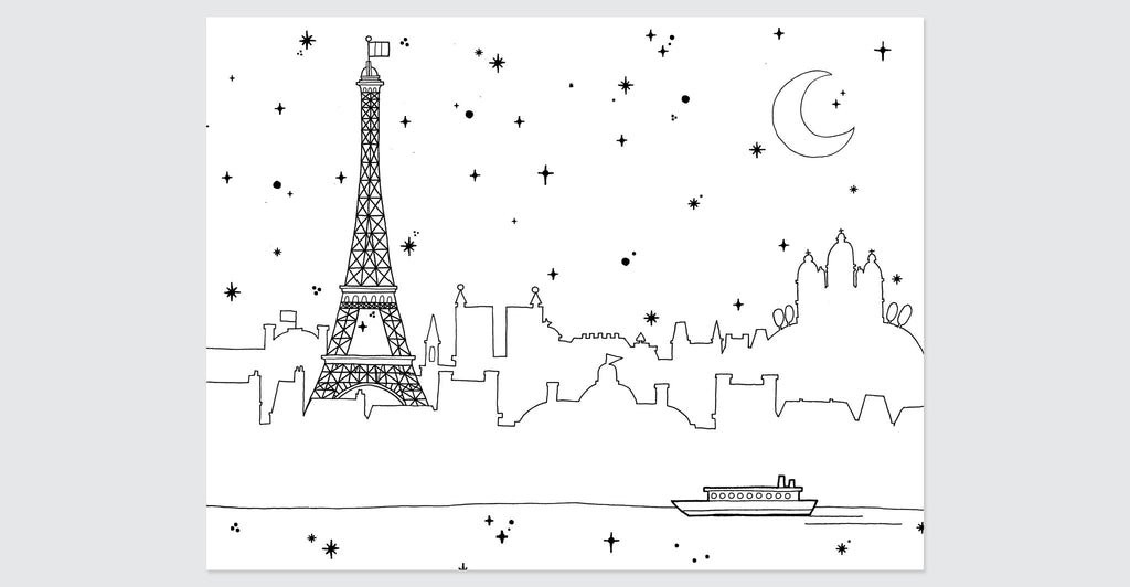 Paris Coloring Book: Spread #6