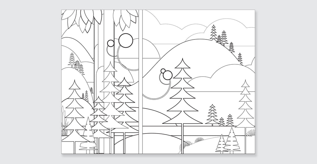 Natural Wonders: A Patrick Hruby Coloring Book: Spread #7