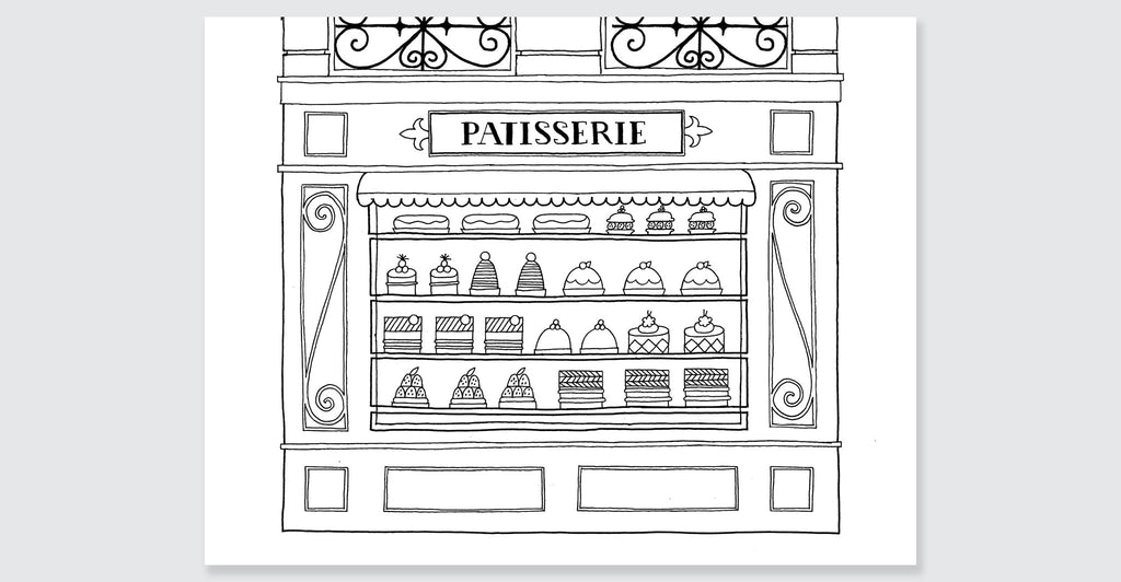 Paris Coloring Book: Spread #5
