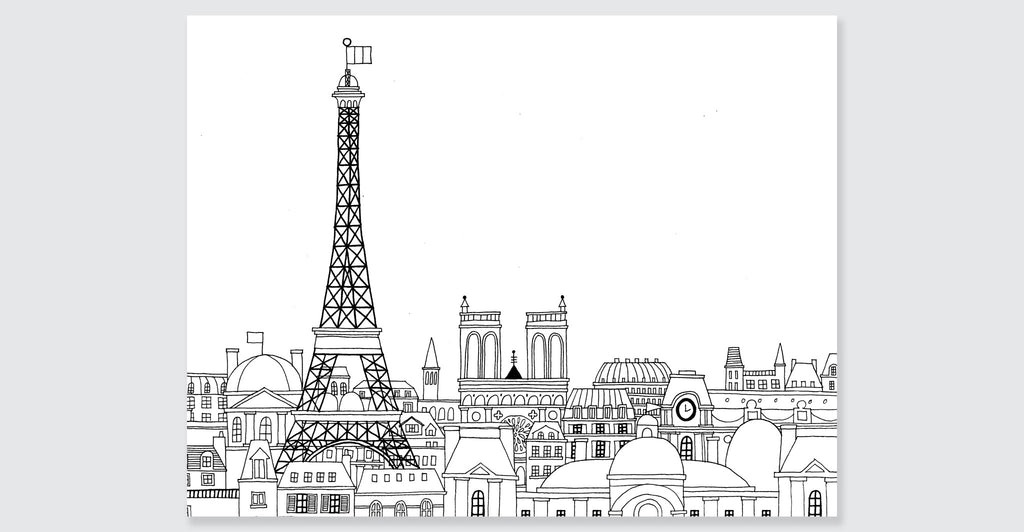 Paris Coloring Book: Mini Edition: Spread #2